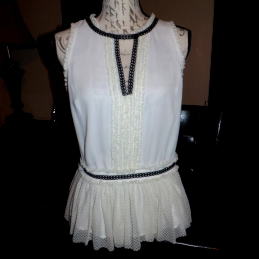women's BEBE vintage coquette tank blouse size medium